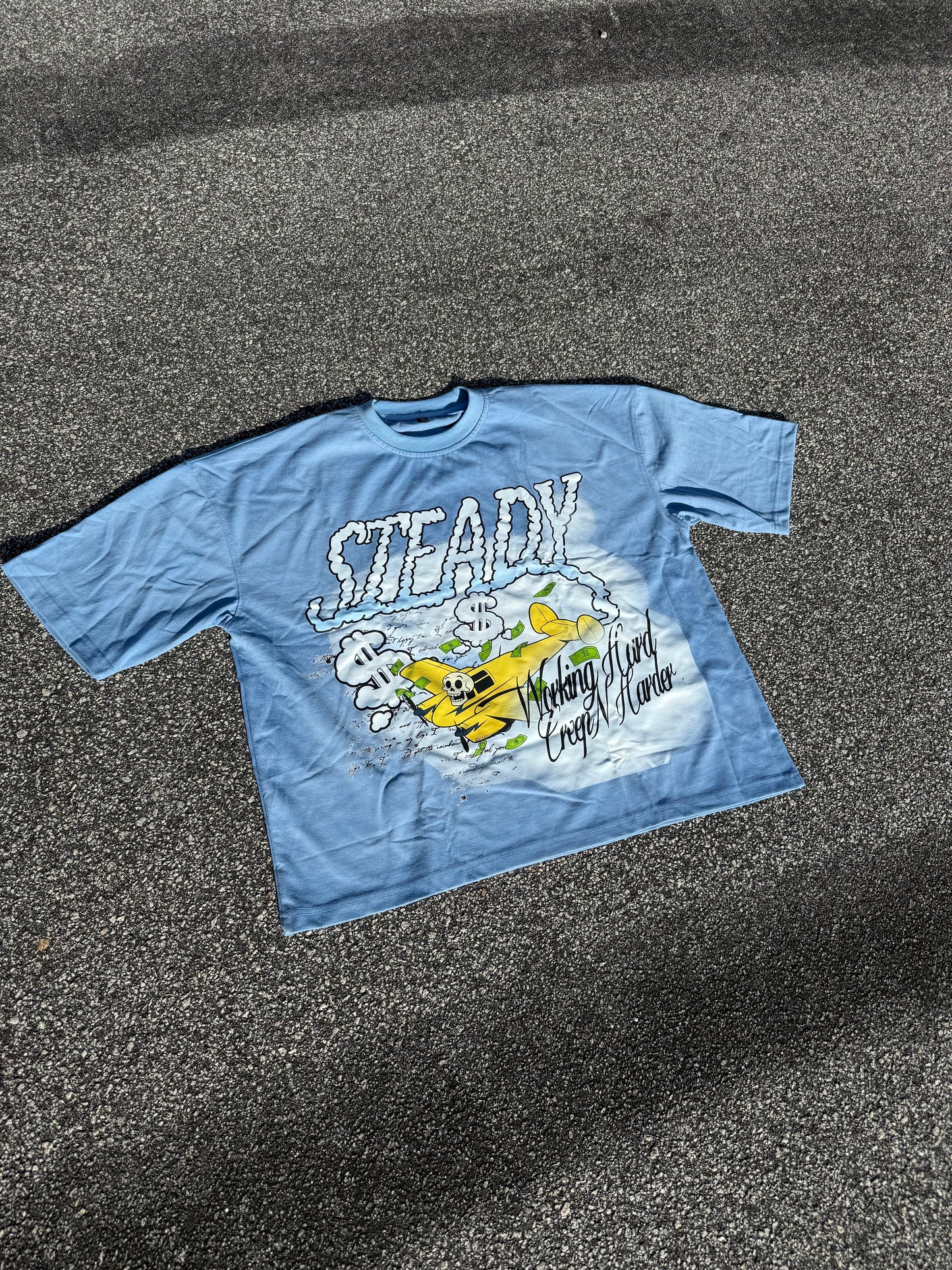 “Steady Working” (blue)